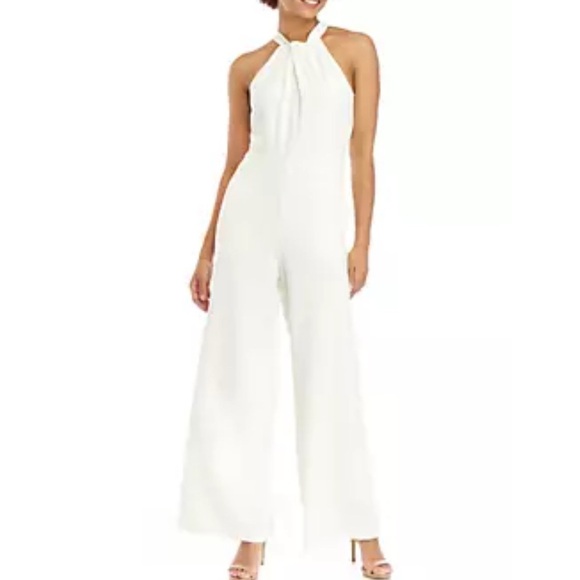 Julia Jordan Halter Twist Neck Jumpsuit SZ 8 - Picture 1 of 6